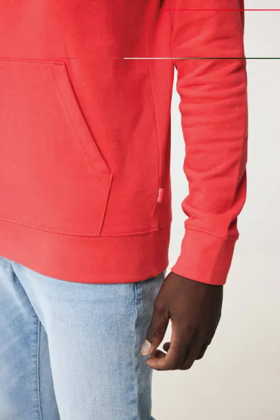  Iqoniq Jasper recycled cotton unisex hoodie - iqoniq Red 