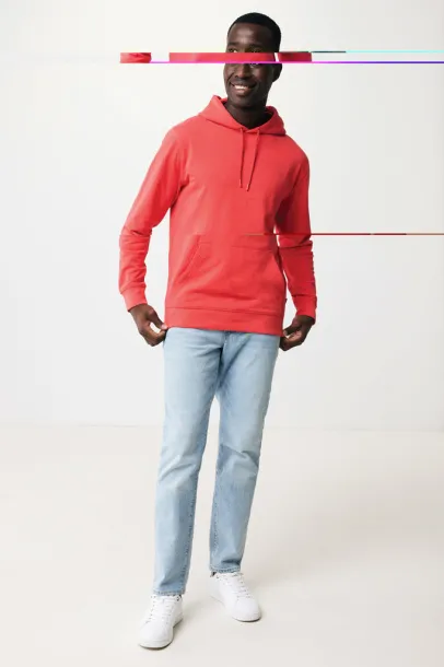  Iqoniq Jasper unisex hoodie od recikliranog pamuka, 340 g/m² - iqoniq luscious red