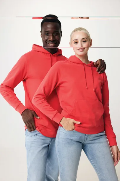  Iqoniq Jasper unisex hoodie od recikliranog pamuka, 340 g/m² - iqoniq luscious red