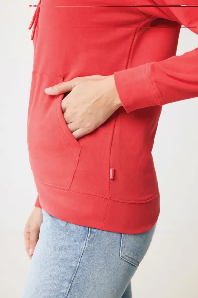  Iqoniq Jasper unisex hoodie od recikliranog pamuka, 340 g/m² - iqoniq luscious red