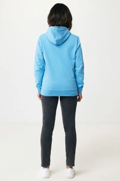  Iqoniq Jasper recycled cotton unisex hoodie - iqoniq tranquil blue