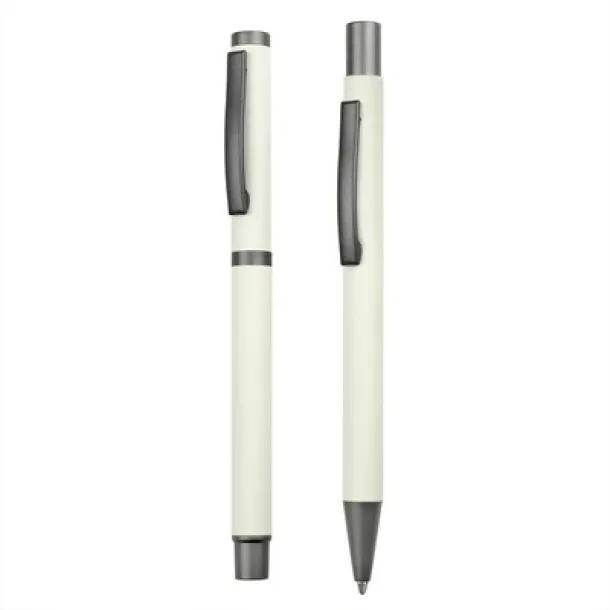  Writing set, ball pen and roller ball pen white