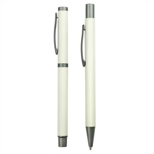  Writing set, ball pen and roller ball pen white