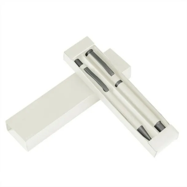  Writing set, ball pen and roller ball pen Bijela