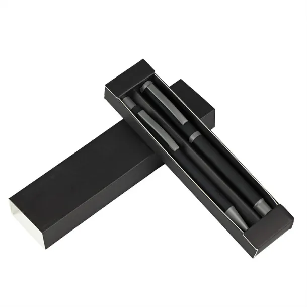  Writing set, ball pen and roller ball pen Crna