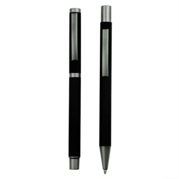  Writing set, ball pen and roller ball pen black