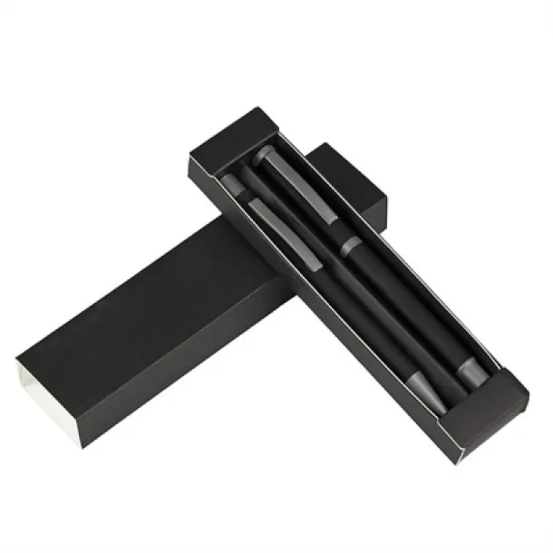  Writing set, ball pen and roller ball pen Crna