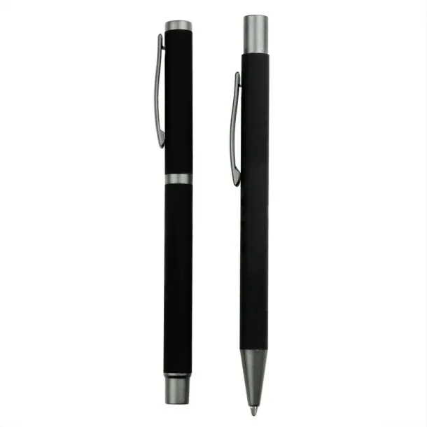  Writing set, ball pen and roller ball pen Crna