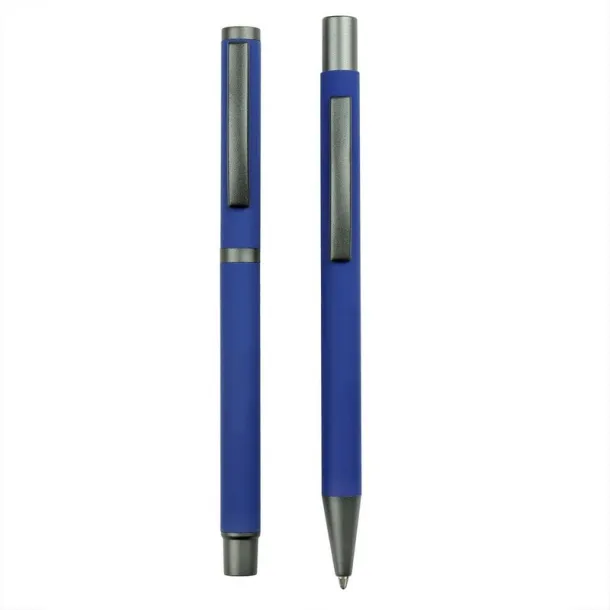  Writing set, ball pen and roller ball pen navy blue