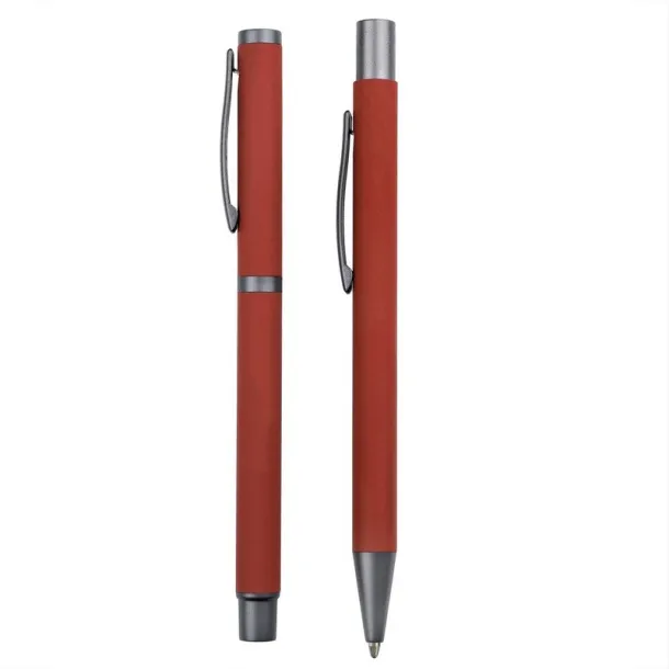  Writing set, ball pen and roller ball pen Crvena