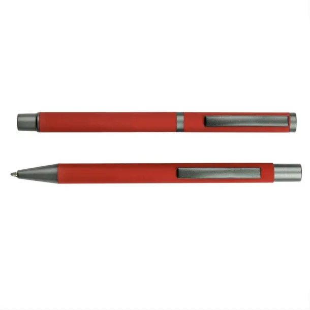  Writing set, ball pen and roller ball pen red