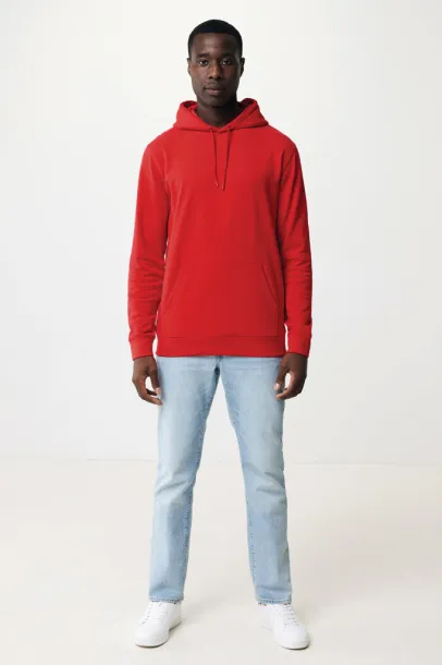  Iqoniq Jasper recycled cotton unisex hoodie - iqoniq Red 