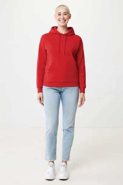  Iqoniq Jasper unisex hoodie od recikliranog pamuka, 340 g/m² - iqoniq Crvena