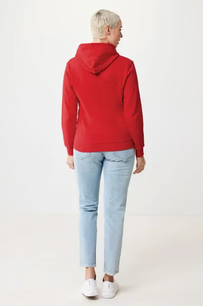 Iqoniq Jasper unisex hoodie od recikliranog pamuka, 340 g/m² - iqoniq Crvena