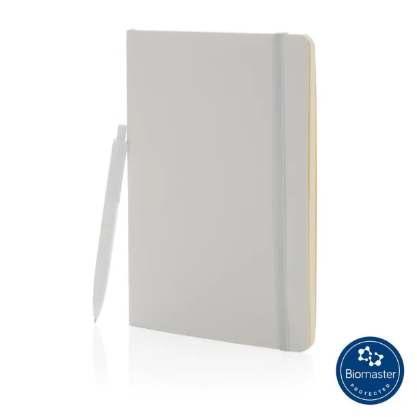  Antimicrobial A5 softcover notebook and X3 pen set White