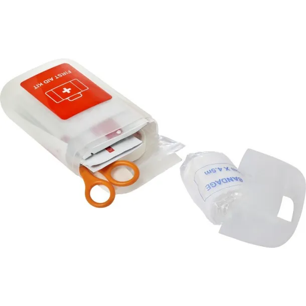  First aid kit in transparent container, 17 pcs. neutral