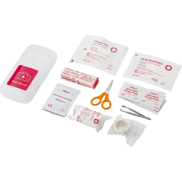  First aid kit in transparent container, 17 pcs. neutral