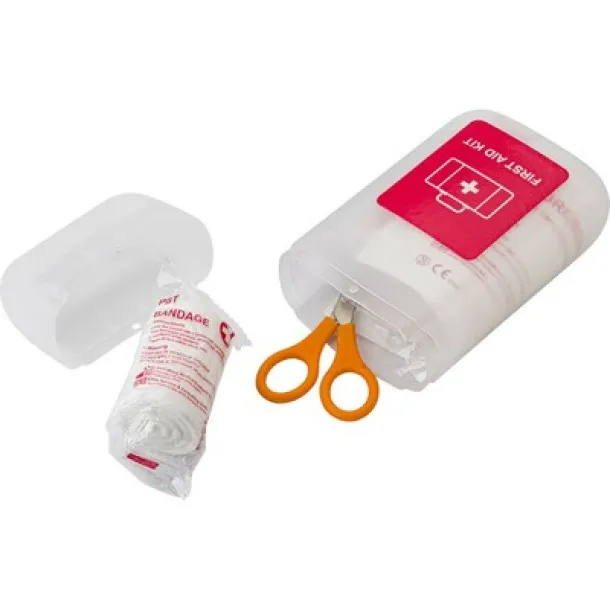  First aid kit in transparent container, 17 pcs. neutral