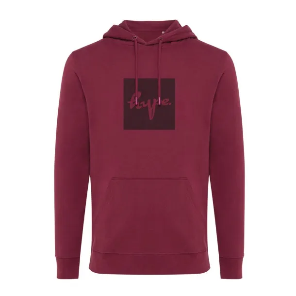  Iqoniq Jasper recycled cotton unisex hoodie - iqoniq burgundy