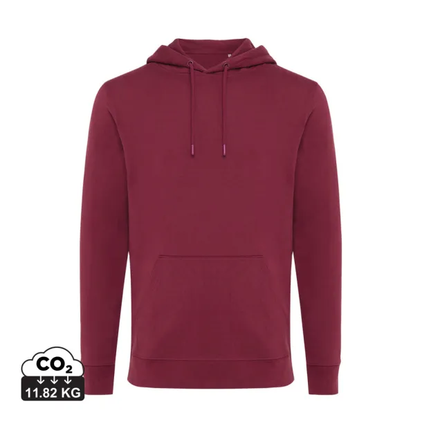  Iqoniq Jasper recycled cotton unisex hoodie - iqoniq burgundy