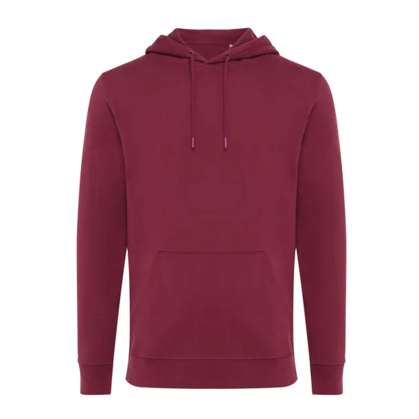  Iqoniq Jasper unisex hoodie od recikliranog pamuka - iqoniq burgundy