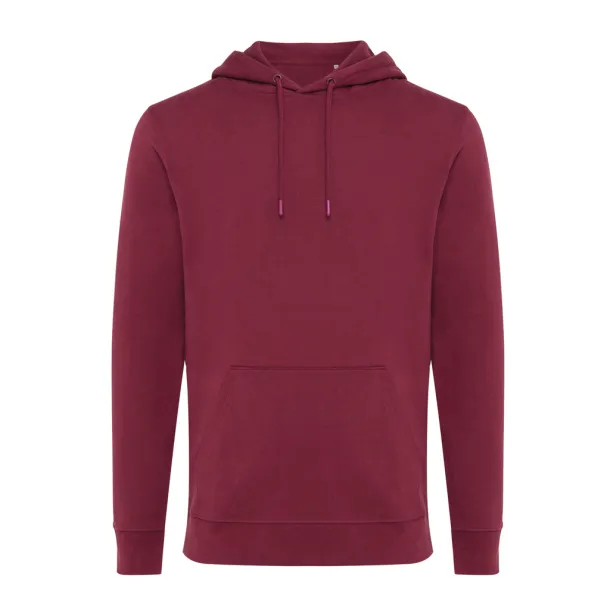  Iqoniq Jasper unisex hoodie od recikliranog pamuka - iqoniq burgundy