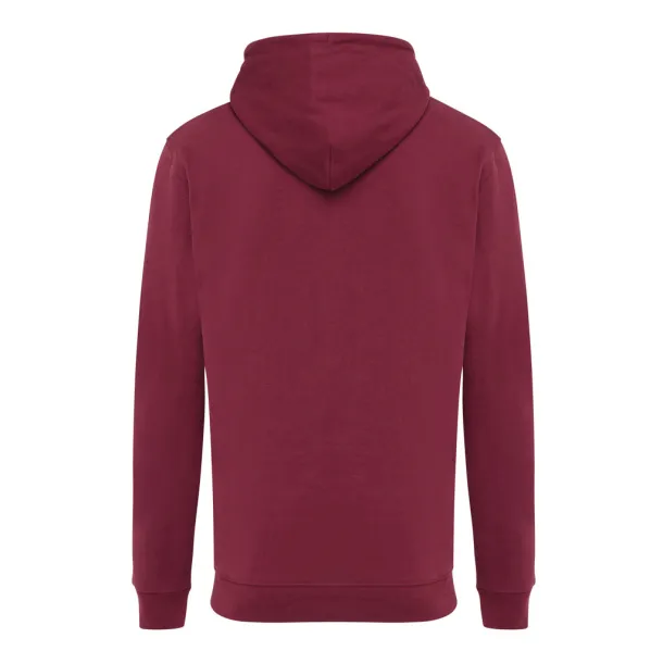  Iqoniq Jasper unisex hoodie od recikliranog pamuka - iqoniq burgundy