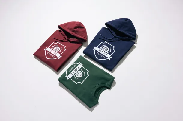  Iqoniq Jasper unisex hoodie od recikliranog pamuka - iqoniq burgundy