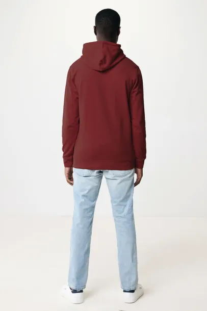  Iqoniq Jasper recycled cotton unisex hoodie - iqoniq burgundy