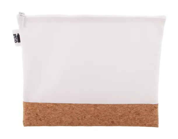 CreaBeauty Cork L RPET custom cosmetic bag White Natural