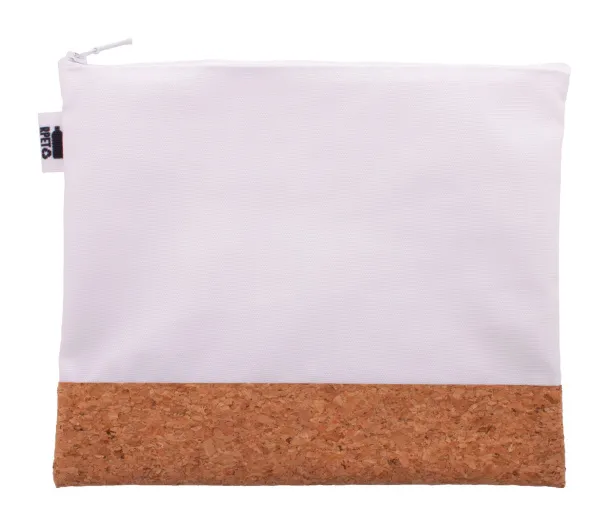 CreaBeauty Cork L RPET custom cosmetic bag White