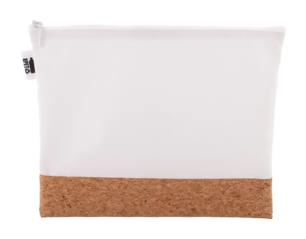 CreaBeauty Cork L RPET custom cosmetic bag White Natural