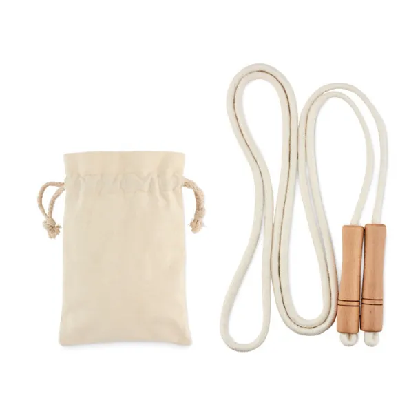 JUMP jumping rope in cotton pouch Beige