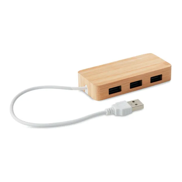 VINA Bamboo USB 3 ports hub Wood