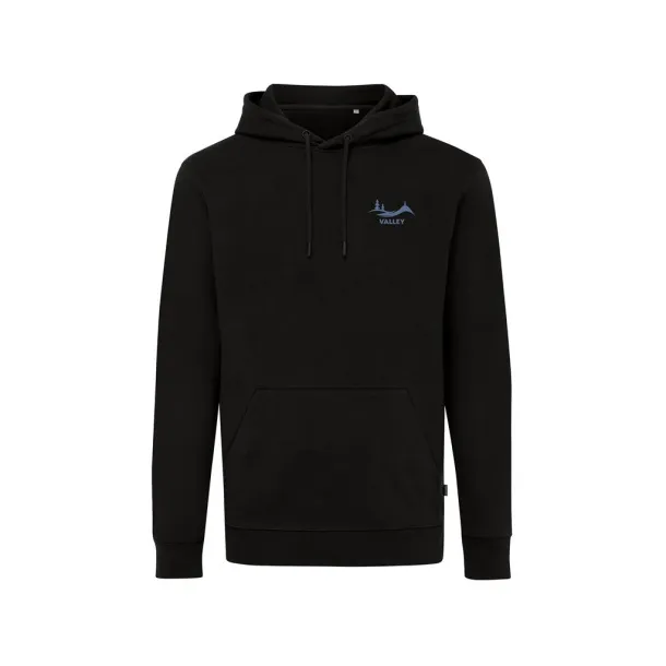  Iqoniq Jasper unisex hoodie od recikliranog pamuka, 340 g/m² - iqoniq Crna
