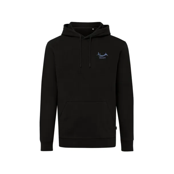  Iqoniq Jasper unisex hoodie od recikliranog pamuka, 340 g/m² - iqoniq Crna
