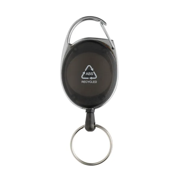  RCS recycled ABS roller clip keychain - XD Collection Black 