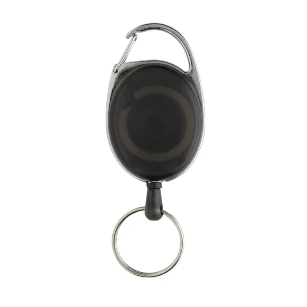  RCS recycled ABS roller clip keychain - XD Collection Black 