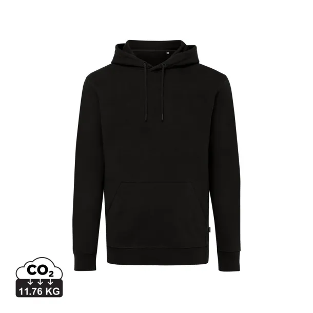  Iqoniq Jasper unisex hoodie od recikliranog pamuka, 340 g/m² - iqoniq Crna