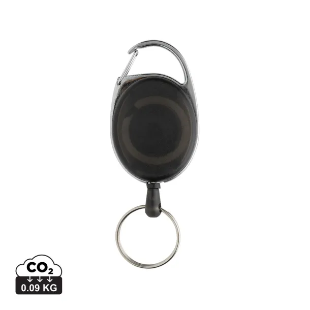  RCS recycled ABS roller clip keychain - XD Collection Black 