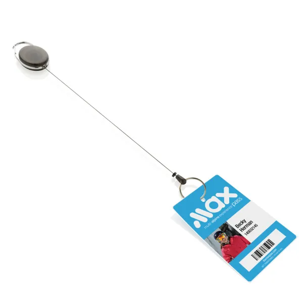  RCS recycled ABS roller clip keychain - XD Collection Black 