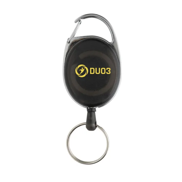 RCS recycled ABS roller clip keychain - XD Collection Black 