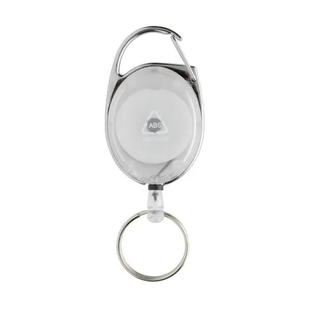  RCS recycled ABS roller clip keychain - XD Collection White 