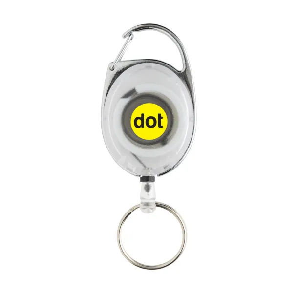  RCS recycled ABS roller clip keychain - XD Collection White 