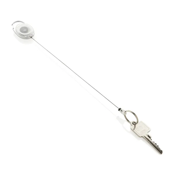 RCS recycled ABS roller clip keychain - XD Collection White 
