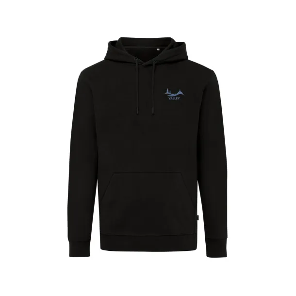  Iqoniq Jasper unisex hoodie od recikliranog pamuka, 340 g/m² - iqoniq Crna