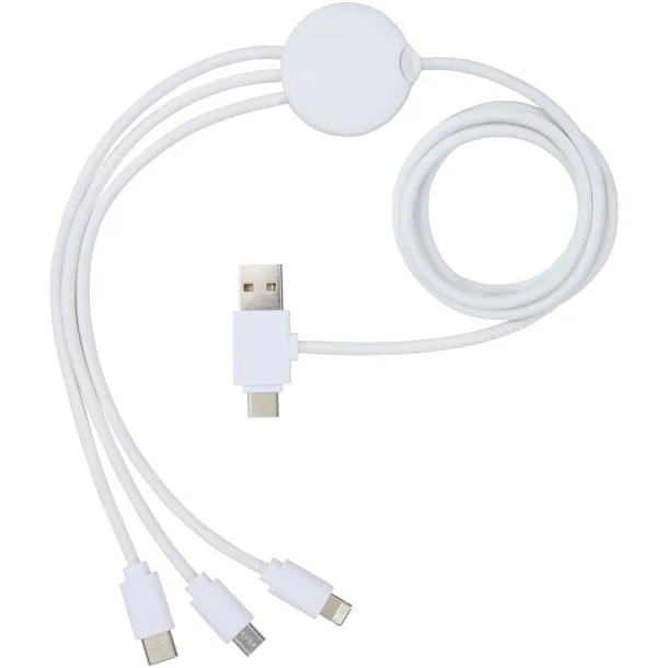 Pure 5-in-1 charging cable with antibacterial additive - Bullet White