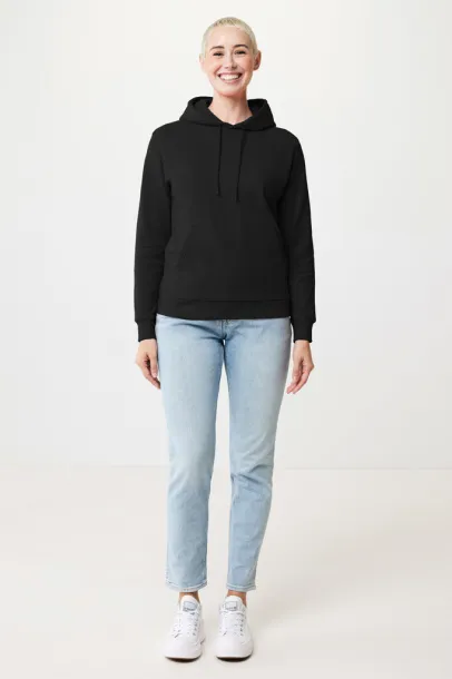  Iqoniq Jasper unisex hoodie od recikliranog pamuka, 340 g/m² - iqoniq Crna