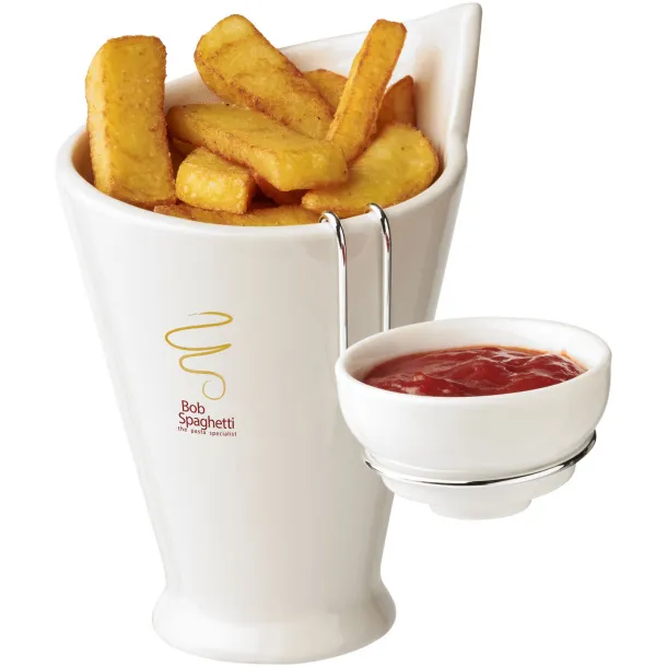 Chase fries and sauce holder - Avenue White