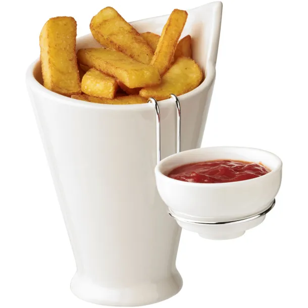 Chase fries and sauce holder - Avenue White